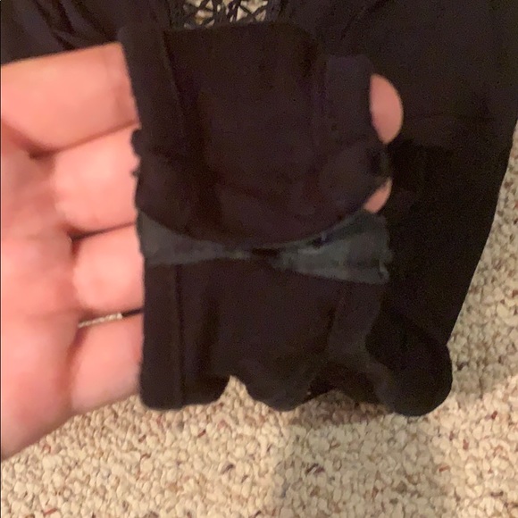 Black deep-v body suit - Picture 2 of 4